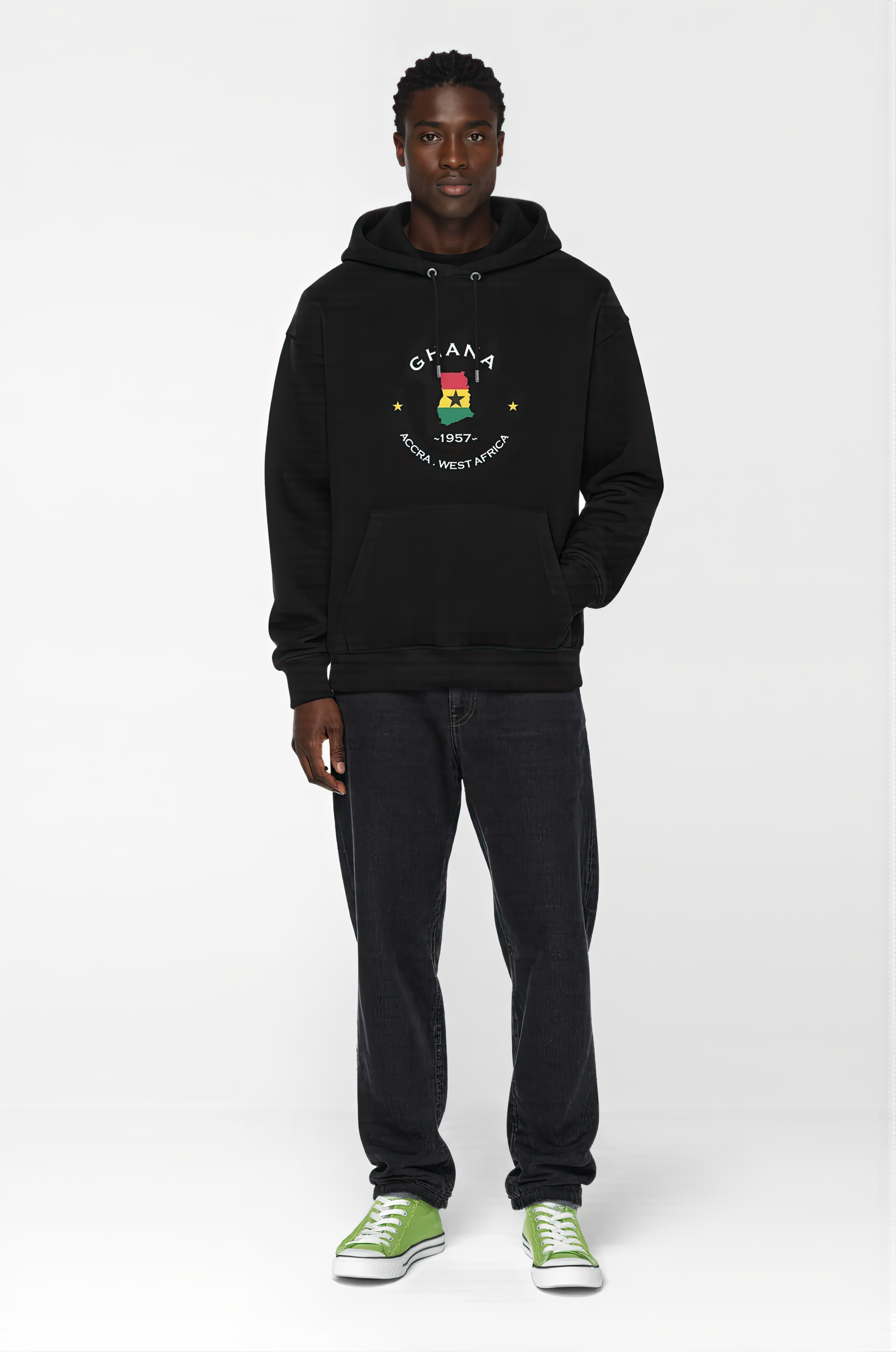 Ghanaian Unisex eco raglan hoodie